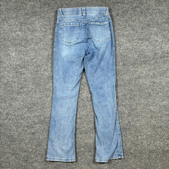Democracy Ab Technology Womens Bootcut Jeans Size 2 Blue Denim Casual Mid Rise - Picture 2 of 9